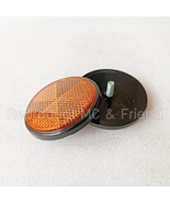 2x Reflector Orange (Dia 59mm/Screw dia 5mm) For Yamaha DT100 DT125 DT17... - £5.38 GBP