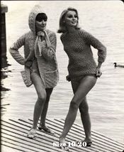 Vtg 60s Misses Men Child LADY GALT Cardigan Pullover Coat Swimwear Knit Patterns - £8.03 GBP