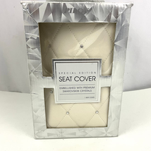 Beige Faux Leather Car Seat Cover Pilot Special Edition Swarovski 1 Pc NEW - £15.63 GBP