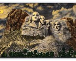 Mount Rushmore Monument Black Hills South Dakota SD UNP Linen Postcard Z5 - $2.92