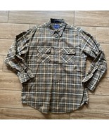 Pendleton Hiker Shirt Brown Plaid Flannel Long sleeve Shirt Size Large - £27.54 GBP