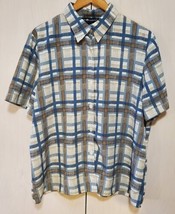 Vintage Sag Harbor Blouse Shirt Women Large Cottagecore Boho Plaid Boxy Fit - £19.30 GBP