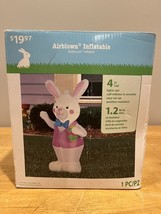Gemmy Easter Airblown Inflatable Happy Easter Bunny Egg 4ft Tall - $762.19 MXN