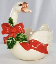 Fitz and Floyd Swan Tea Light Planter Candle Holder 1982 Hand Painted Po... - $14.29