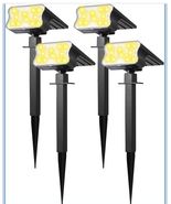 Solar Powered LED Landscape Spot Light, 60 LEDs Warm White 4 Pack - $34.48 CAD