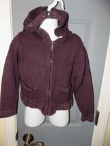 Lee Purple Sparkle Zip Up Hoodie Sweater Jacket Size 5 Girl&#39;s EUC - £11.49 GBP