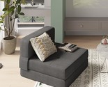 Folding Sofa Bed Convertible Sleeper Sofa Couch Dark Grey Memory Foam Fl... - £188.22 GBP