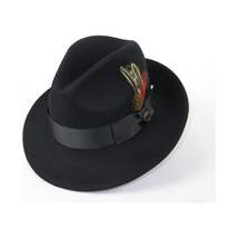 Men Bruno Capelo Hat Australian Wool Fedora Untouchable EXECUTIVE EX320 Black image 5