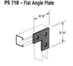 Pack of 8 Power-Strut PS718-EG Flat Angle Plate - £29.82 GBP