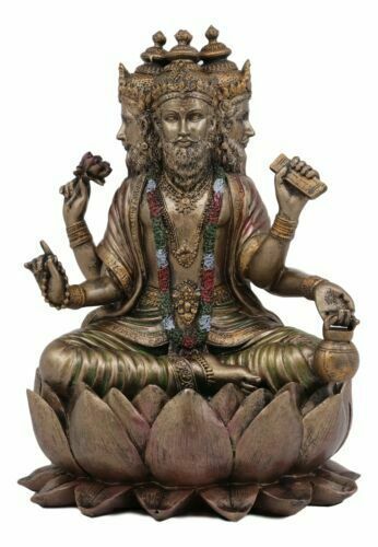 Primary image for Supreme Cosmic Soul Hindu Deity Brahma Brahman Four Faced Vedas Trinity Statue