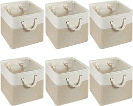 6 Pcs. Cube Storage Bins Small Foldable Storage Cube Baskets, 11 X 11 Inch). - £38.55 GBP