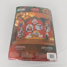 Bucilla Christmas Manger Felt Photo Album Display Kit 85021 Plaid 9&quot; x 1... - £15.21 GBP