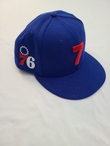 Philadelphia 76ers New Era 59FIFTY Embroidered NBA Blue Fitted Cap Hat 7 5/8 - £18.50 GBP