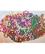 2.2 LB Craft Lot – Beaded Necklaces Without Clasps – Acrylic, Plastic, F... - $355.24 MXN