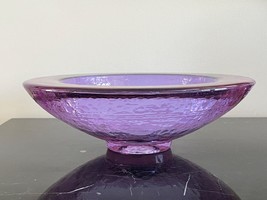 Fire and Light Recycled Art Glass Lavender Neodymium 10 3/4&quot; Wide Lipped Bowl - £552.47 GBP