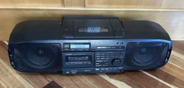 Panasonic RX-DS20 Boombox CD Radio Cassette Player Vintage Black For Parts - $39.60