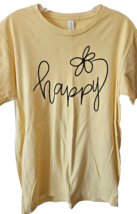 Next Level Women&#39;s T Shirt Size S Yellow 100% Cotton Short Sleeve So Cut... - $9.90