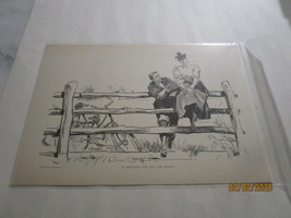 Charles Dana Gibson Is Bicycling Bad Heart Life Pub B&amp;W Print 11 X 15 1/2 1897 - $19.80