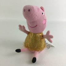 Peppa Pig Hollywood Gold Dress 7&quot; Plush Bean Bag Stuffed Animal Characte... - £19.31 GBP