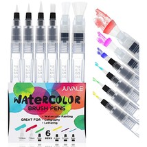 6 Watercolor Brush Pens Set Paint Markers With Brush Tips For Lettering ... - £20.10 GBP