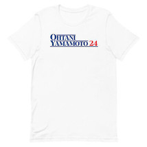 SHOHEI OHTANI &amp; YOSHINOBU YAMAMOTO Dodgers T-SHIRT Japanese Baseball Sta... - £14.39 GBP+