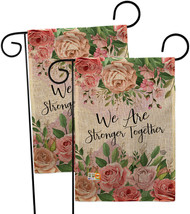 We Are Stronger Together Burlap - Impressions Decorative 2 pcs Garden Flags Pack - £27.95 GBP
