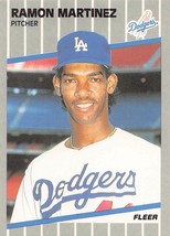 1989 Fleer #67 Ramon Martinez RC Rookie Card Los Angeles Dodgers ⚾ - £0.75 GBP