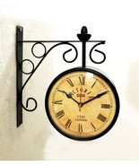 Victoria Station Double Sided Railway Black Powder Coated Clock Function... - £43.45 GBP