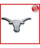 Durable Texas Longhorns Auto Emblem - Chrome Finish with Black Trim for ... - $44.06 CAD