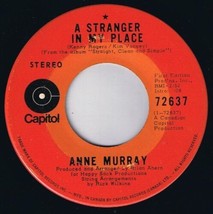 Anne Murray A Stranger In My Place 45 rpm Sycamore Slick Canadian Pressing - $4.94