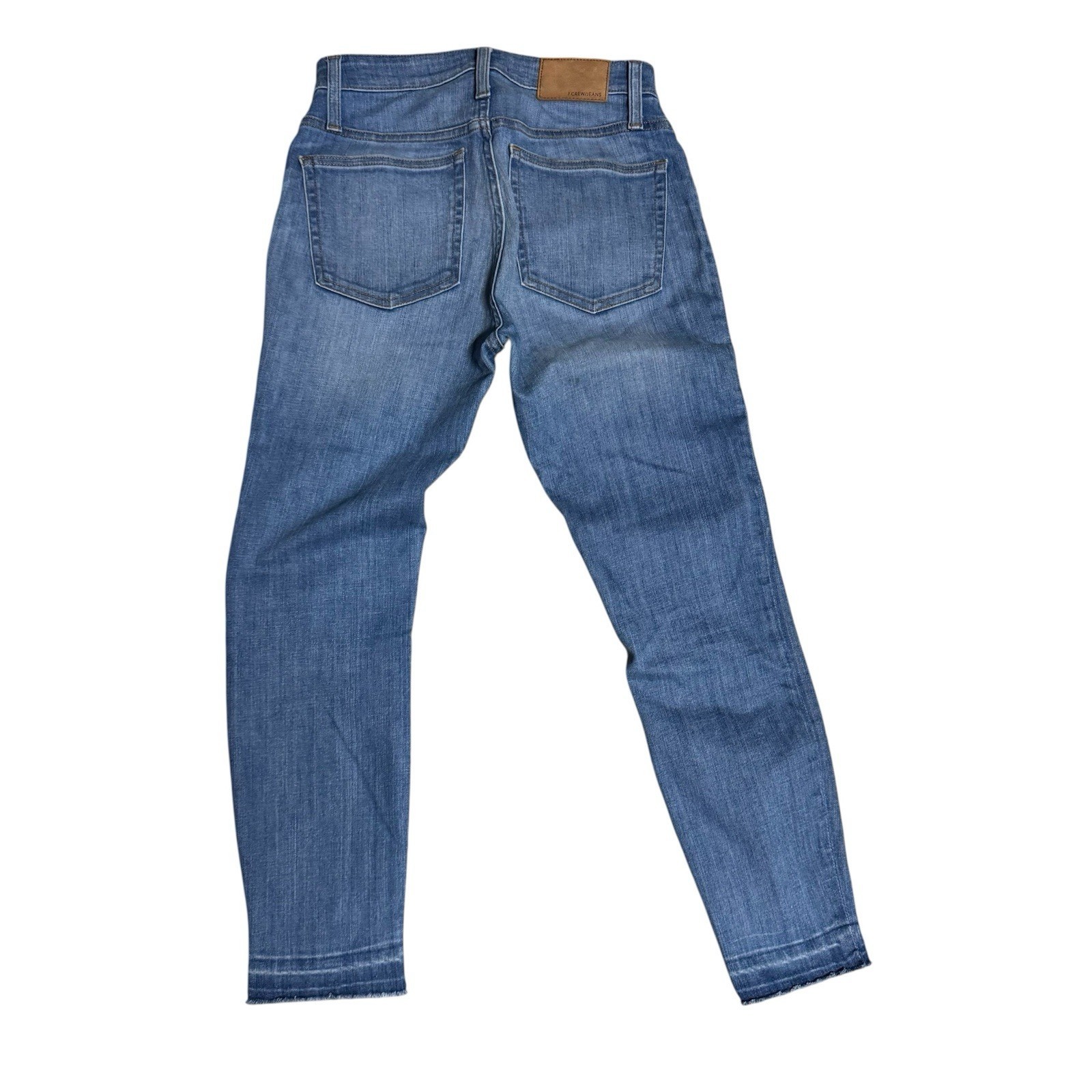 J Crew Curvy Toothpick Blue Jeans Medium Wash 26P Petite Raw Hem (Inseam... - $22.00