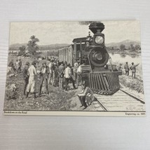 A.B. Frost Engraving A Breakdown On The Road Postcard Locomotive Railroad - $13.57
