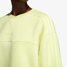 Adidas Women IVY PARK 4ALL Crew Long-Sleeve Sweatshirt Neon Yellow H25162 - $43.43+