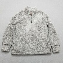Weatherproof Sherpa Jacket Womens Medium Gray Pockets Zip Pullover - $16.86