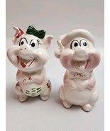 Vintage Kreiss Christmas Pigs Salt and Pepper Shakers Anthropomorphic Ja... - €12,63 EUR
