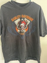 Harley Davidson Motorcycle shirt Joker Not Just Lucky Better Las Vegas S... - £12.45 GBP