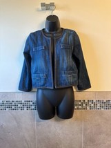 Pre-owned CURRENT/ELLIOTT Distressed Denim Bolero Jacket SZ 0 - $78.21