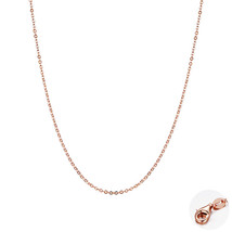 Rose Gold Color 925 Silver Necklace Chain Lobster Clasp Simple Chain Fashion Nec - $17.20
