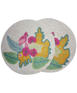 Flamboyant Flamingo Beads Round Table Placemat Centre piece swan design ... - $34.64
