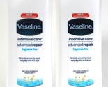 2 Vaseline 13.52 Oz Intensive Care Advanced Repair Fragrance Free Rich L... - £19.74 GBP