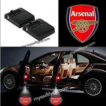 2x PCs  Arsenal Logo Wireless Car Door Welcome Laser Projector Shadow LED Light  - £18.71 GBP