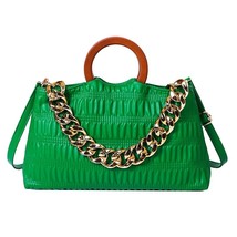  Handbag Thick Chain  bags  PU Leather Crossbody Bag With en Handle For Women  P - £64.85 GBP
