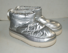 Ugg Classic Maxi Mini Metallic Silver Shearling Women&#39;s Boots Size Us 9/UK 7 New - £55.38 GBP