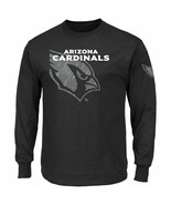 Majestic Arizona Cardinals Big &amp; Tall Reflective L/S T-Shirt, Black - $21.99