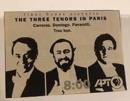 Carreras Domingo Pavarotti Three Tenors In Paris Print Ad Vintage TPA4 - £4.65 GBP