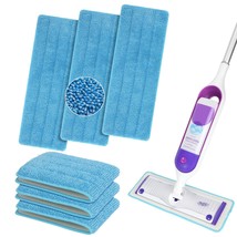 6 Pack Reusable Microfiber Mop Pads Compatible With Swiffer Powermop, Machine Wa - $16.99