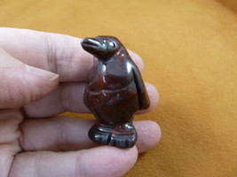 (Y-PEN-580) little Red PENGUIN gemstone Ice BIRD gem figurine carving pe... - £10.95 GBP