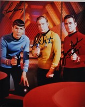 Star Trek Tos Cast Signed Photo x3 - William Shatner, Leonard Nimoy, James Dooha - $619.00