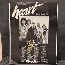 Heart signed magazine ad Tell it like it is , 2 members,  Original, Vint... - $2,588.51 MXN