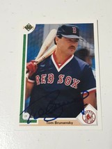 Tom Brunansky Boston Red Sox 1991 Upper Deck Autograph Card #163 READ DESCRIP - £3.87 GBP